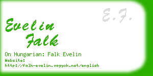 evelin falk business card